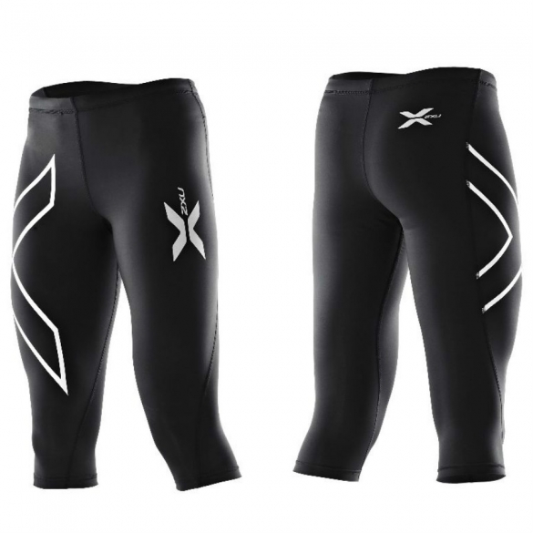 2XU compressie 3/4 broek zwart/wit dames WA1943b 2015 WA1943BLKBLK